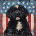Patriotic Dog Sign, DCO-13355, Sign For Wreath, 10x10" Metal Sign