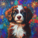 Patriotic Dog Sign, DCO-13367, Sign For Wreath, 10x10" Metal Sign