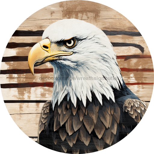 Patriotic Door Hanger Eagle Sign Dco-00877-Dh For Wreath 18 Round