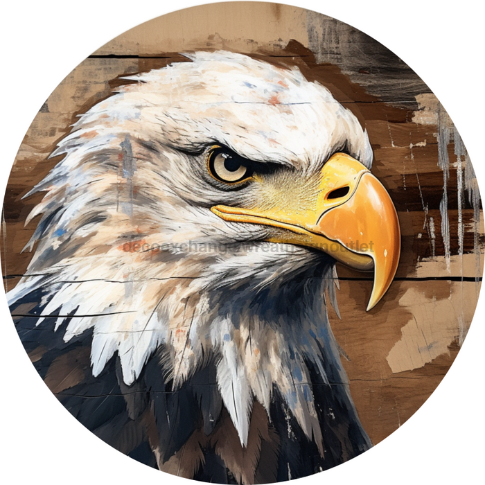 Patriotic Door Hanger Eagle Sign Dco-00900-Dh For Wreath 18 Round