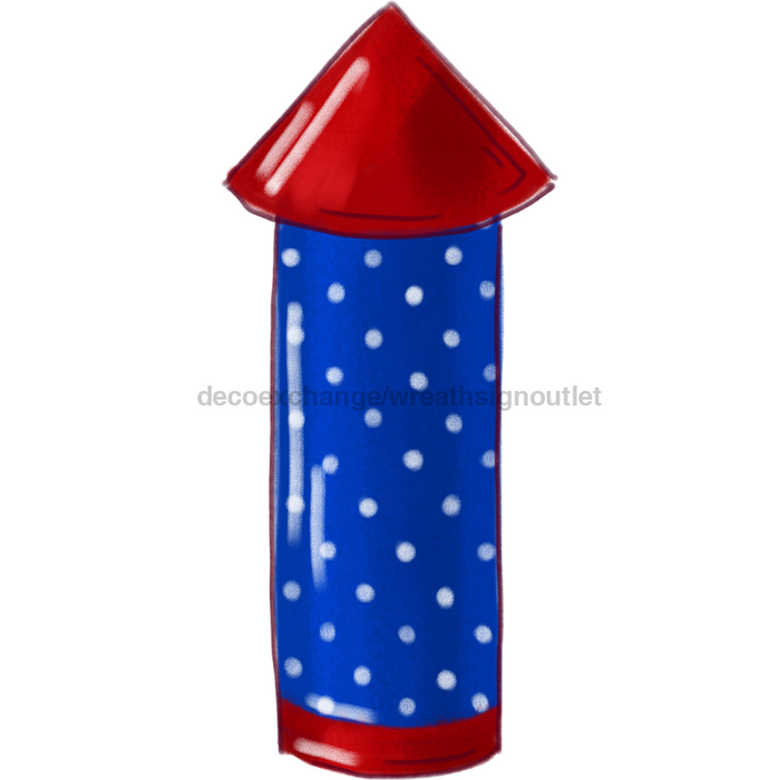 Patriotic Door Hanger Fire Cracker Decoe - W - 90017 - Dh 22’ Wood