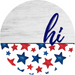 Patriotic Door Hanger Hi Dco - 01449 - Dh 18’ Round Wood
