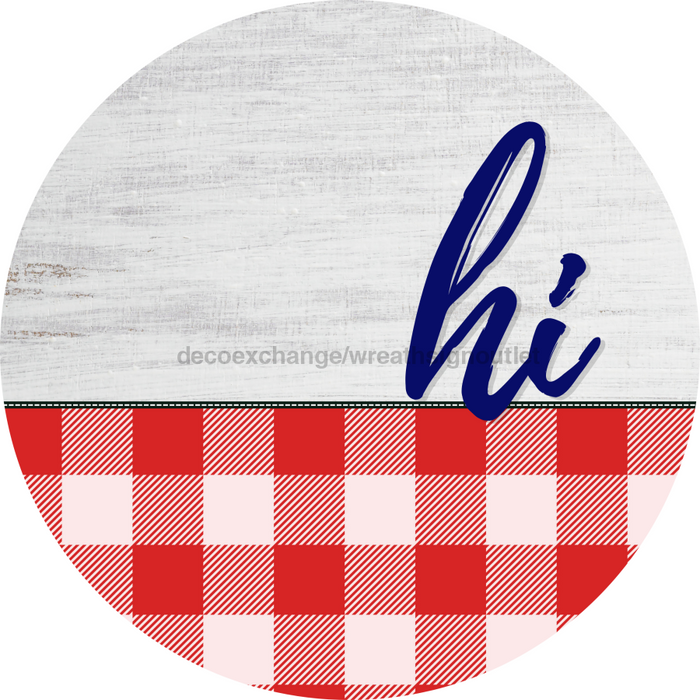 Patriotic Door Hanger Hi Dco - 01450 - Dh 18’ Round Wood
