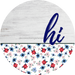Patriotic Door Hanger Hi Dco - 01451 - Dh 18’ Round Wood