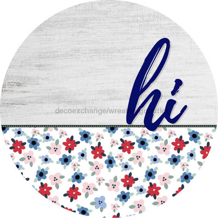 Patriotic Door Hanger Hi Dco - 01451 - Dh 18’ Round Wood