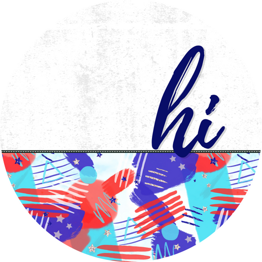 Patriotic Door Hanger Hi Dco - 01457 - Dh 18’ Round Wood