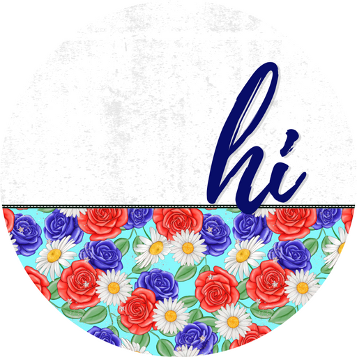 Patriotic Door Hanger Hi Dco - 01460 - Dh 18’ Round Wood