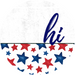 Patriotic Door Hanger Hi Dco - 01465 - Dh 18’ Round Wood
