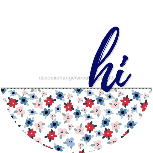 Patriotic Door Hanger Hi Dco - 01475 - Dh 18’ Round Wood