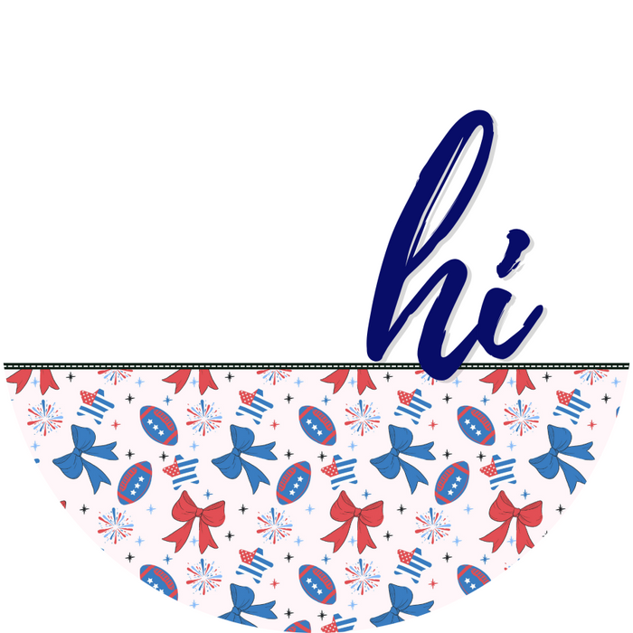 Patriotic Door Hanger Hi Dco - 01476 - Dh 18’ Round Wood
