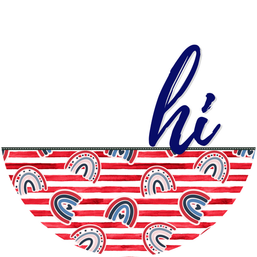 Patriotic Door Hanger Hi Dco - 01477 - Dh 18’ Round Wood