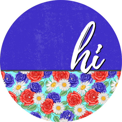 Patriotic Door Hanger Hi Dco - 01516 - Dh 18’ Round Wood