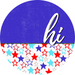 Patriotic Door Hanger Hi Dco - 01518 - Dh 18’ Round Wood