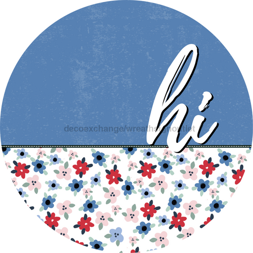 Patriotic Door Hanger Hi Dco - 01525 - Dh 18’ Round Wood