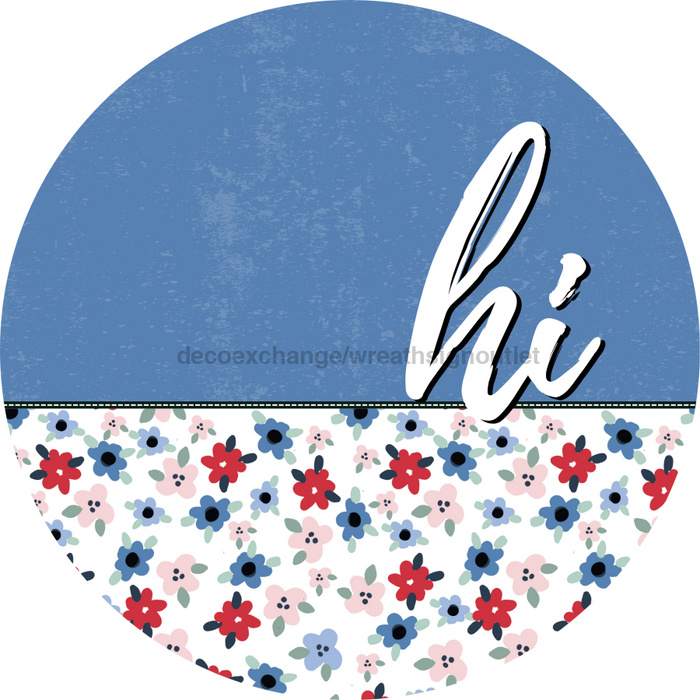 Patriotic Door Hanger Hi Dco - 01525 - Dh 18’ Round Wood