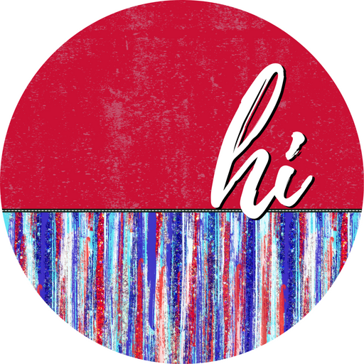 Patriotic Door Hanger Hi Dco - 01530 - Dh 18’ Round Wood