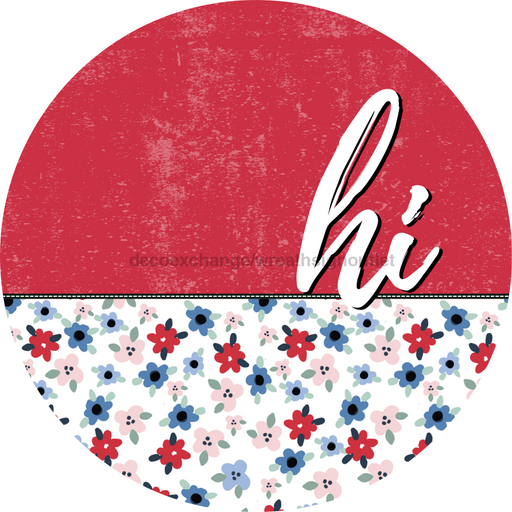 Patriotic Door Hanger Hi Dco - 01541 - Dh 18’ Round Wood