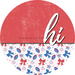 Patriotic Door Hanger Hi Dco - 01542 - Dh 18’ Round Wood