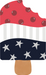 Patriotic Door Hanger Pop Cicle Decoe - W - 885 - Dh 22’ Wood