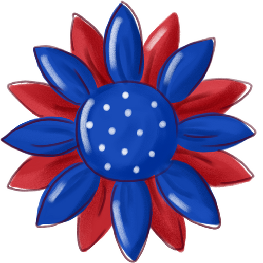 Patriotic Door Hanger Sunflower Decoe - W - 90015 - Dh 22’ Wood