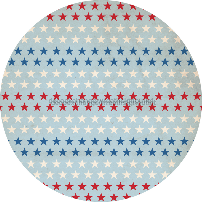 Patriotic Flower Center Decoe-W-Fc-0020 6 Wood