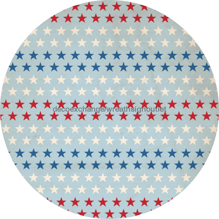 Patriotic Flower Center Decoe-W-Fc-0020 6 Wood