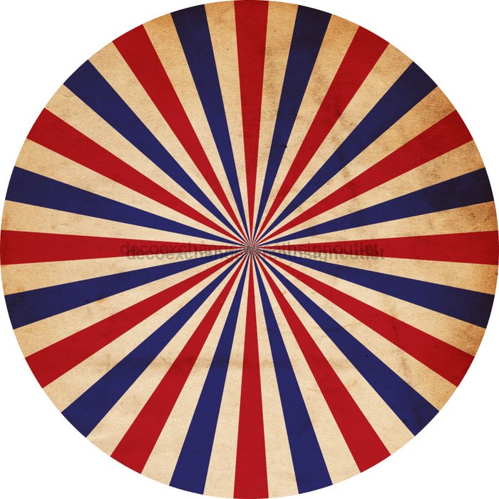 Patriotic Flower Center Decoe-W-Fc-0021 6 Wood