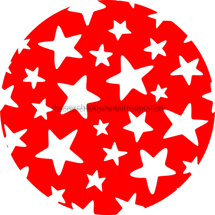Patriotic Flower Center Decoe-W-Fc-0025 6 Wood