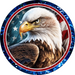 Patriotic Sign Eagle Decoe-5209 10’ Metal Round