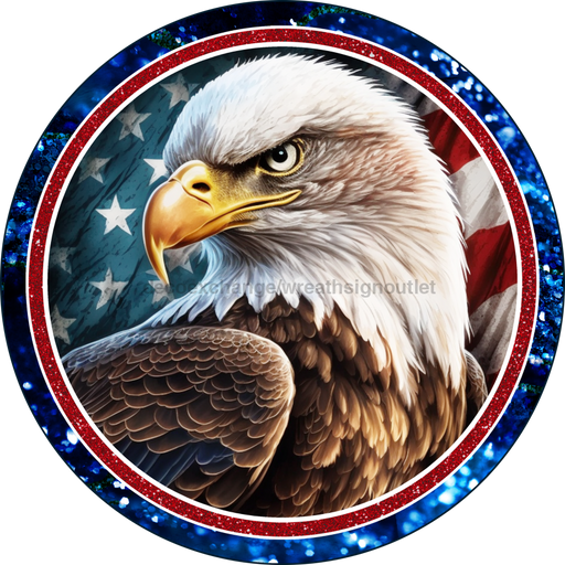 Patriotic Sign Eagle Decoe-5209 10’ Metal Round