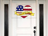 Patriotic Sign Land Of The Free Heart Wood Sign Pcd-W-079 22 Door Hanger