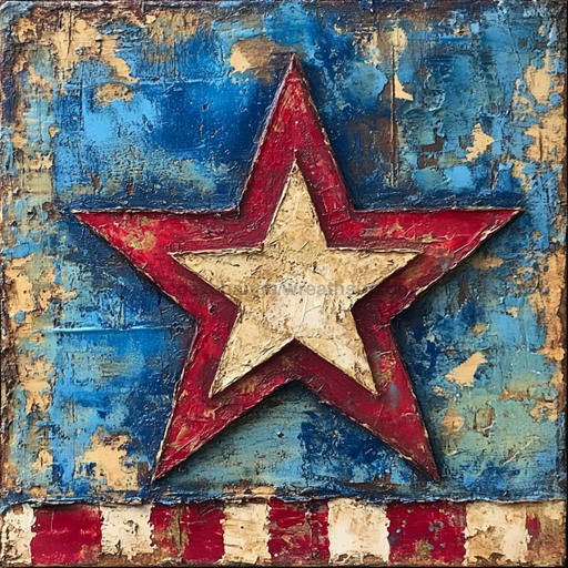 Patriotic Sign, USA Sign, DCO-13576, Sign For Wreath, 10x10" Metal Sign