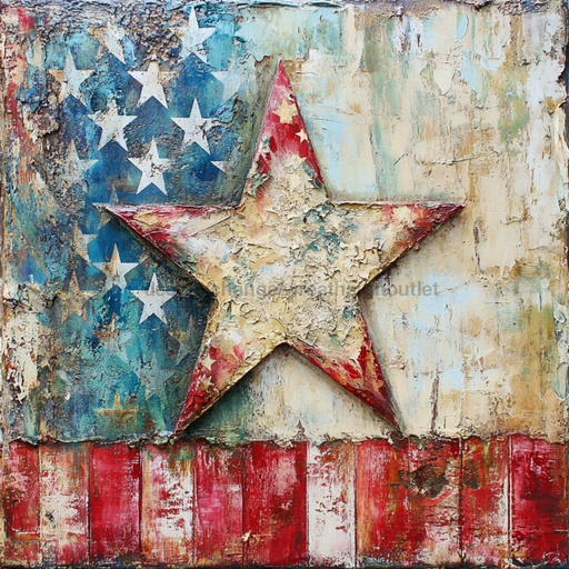 Patriotic Sign, USA Sign, DCO-13578, Sign For Wreath, 10x10" Metal Sign
