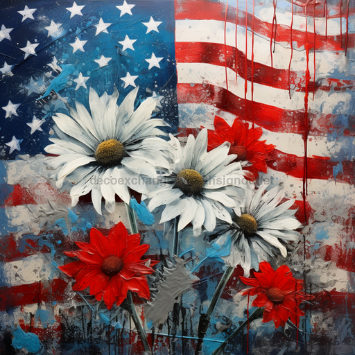 Patriotic Sign, USA Sign, DCO-13602, Sign For Wreath, 10x10" Metal Sign