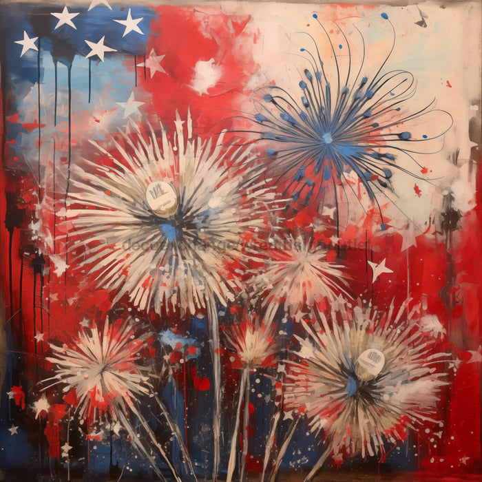 Patriotic Sign, USA Sign, DCO-13605, Sign For Wreath, 10x10" Metal Sign