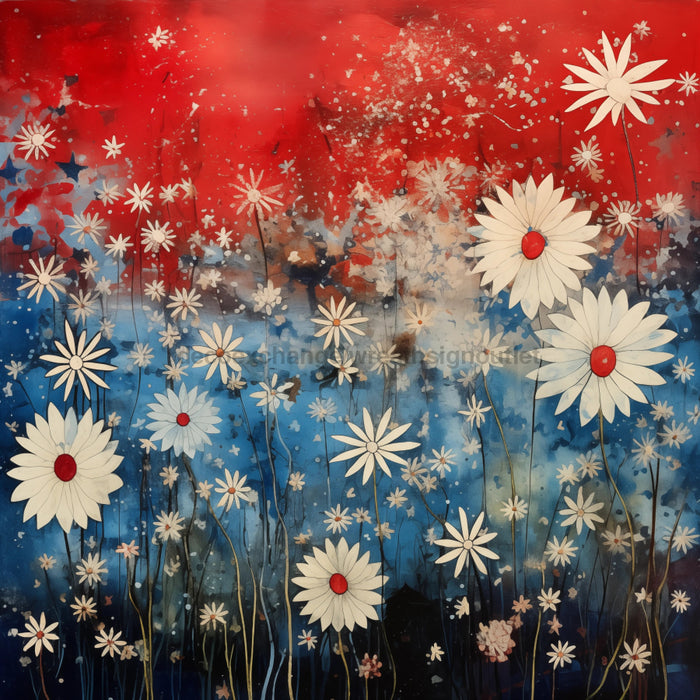 Patriotic Sign, USA Sign, DCO-13613, Sign For Wreath, 10x10" Metal Sign