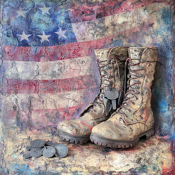 Patriotic Sign, USA Sign, DCO-13631, Sign For Wreath, 10x10" Metal Sign