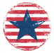 Patriotic Star Sign, DCO-13242, Sign For Wreath, 10x10" Metal Sign