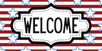 Patriotic Welcome Sign Dco-01223 For Wreath 6X12 Metal