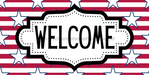 Patriotic Welcome Sign Dco-01226 For Wreath 6X12 Metal