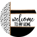 Paw Print Door Hanger, Welcome To My Home Door Hanger, DCO-01889-DH, 18" Round Wood