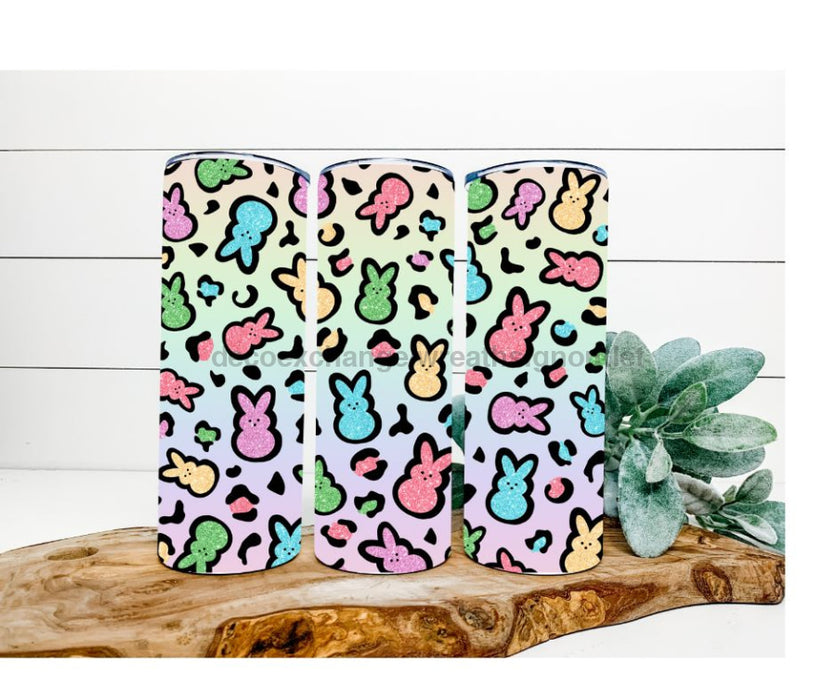 Peeps Tumbler, Colorful Bunny Leopard 20 oz Skinny Tumbler DECOETUMBLER-277 - DecoExchange®