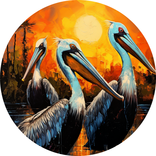 Pelican Door Hanger Dco-01125-Dh Sign For Wreath 18 Round