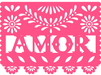 Picado Papel Door Hanger Fiesta Amor Wood Sign Decoe-W-903701 22’
