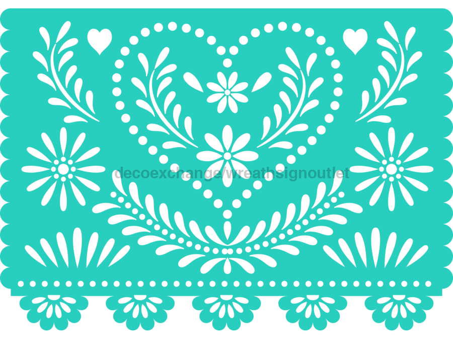 Picado Papel Door Hanger Fiesta Wood Sign Decoe-W-903679 22’