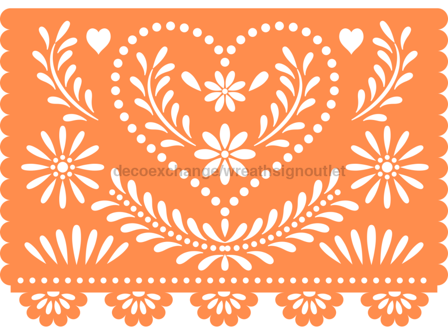 Picado Papel Door Hanger Fiesta Wood Sign Decoe-W-903682 22’