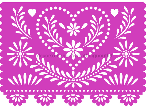 Picado Papel Door Hanger Fiesta Wood Sign Decoe-W-903683 22’