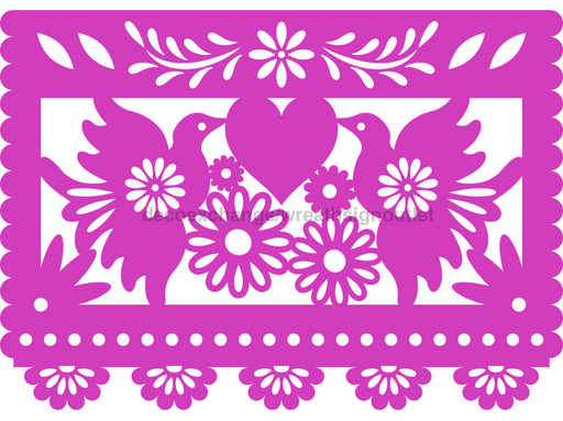 Picado Papel Door Hanger Fiesta Wood Sign Decoe-W-903686 22’