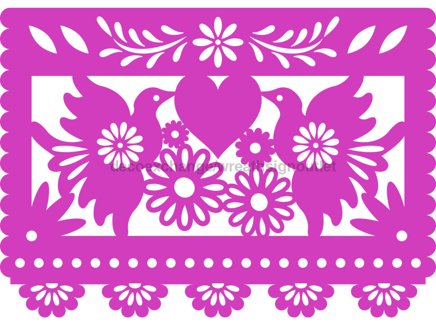 Picado Papel Door Hanger Fiesta Wood Sign Decoe-W-903686 22’