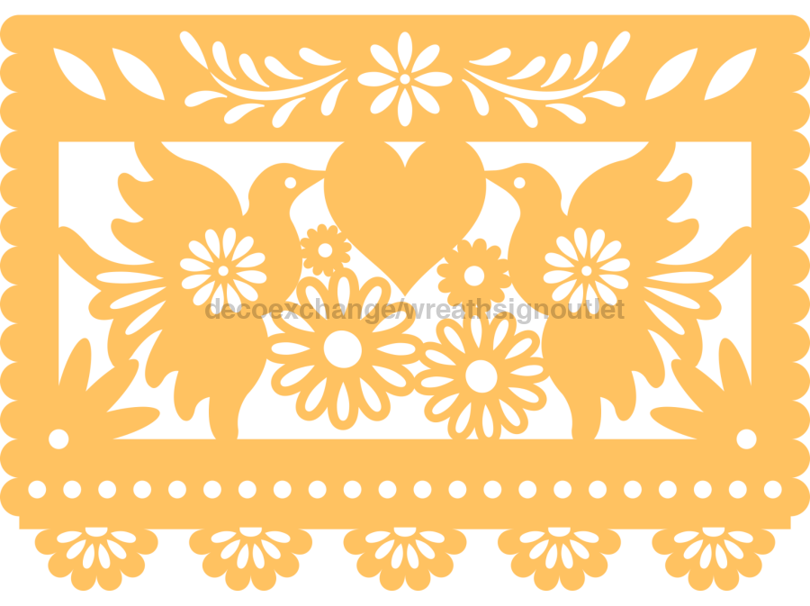 Picado Papel Door Hanger Fiesta Wood Sign Decoe-W-903687 22’